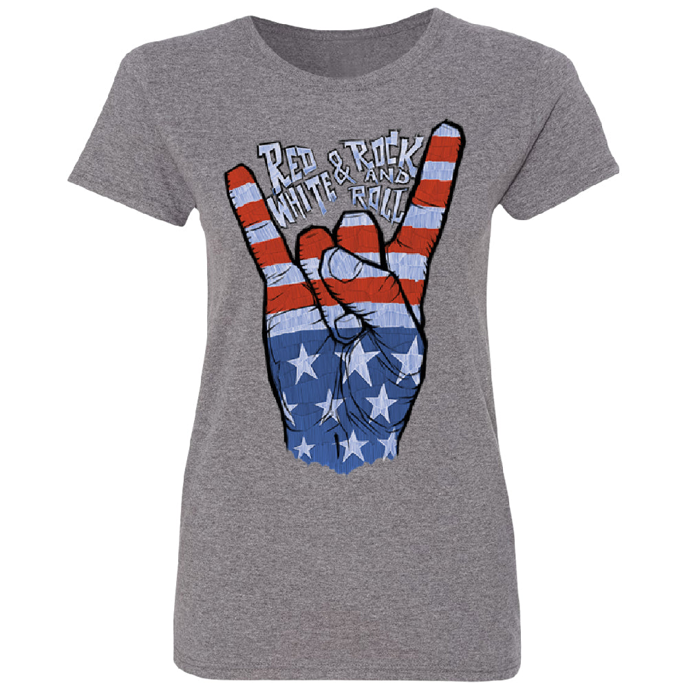 RWB Peace, USA Flag Rock and Roll Women's T-Shirt 