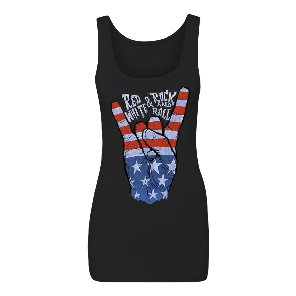 RWB Peace, USA Flag Rock and Roll Women's Tank Top 4th of July USA Shirt 