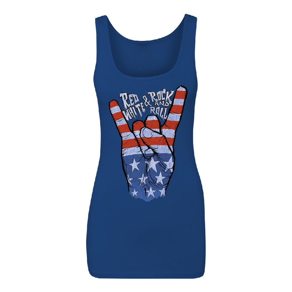 RWB Peace, USA Flag Rock and Roll Women's Tank Top 4th of July USA Shirt 