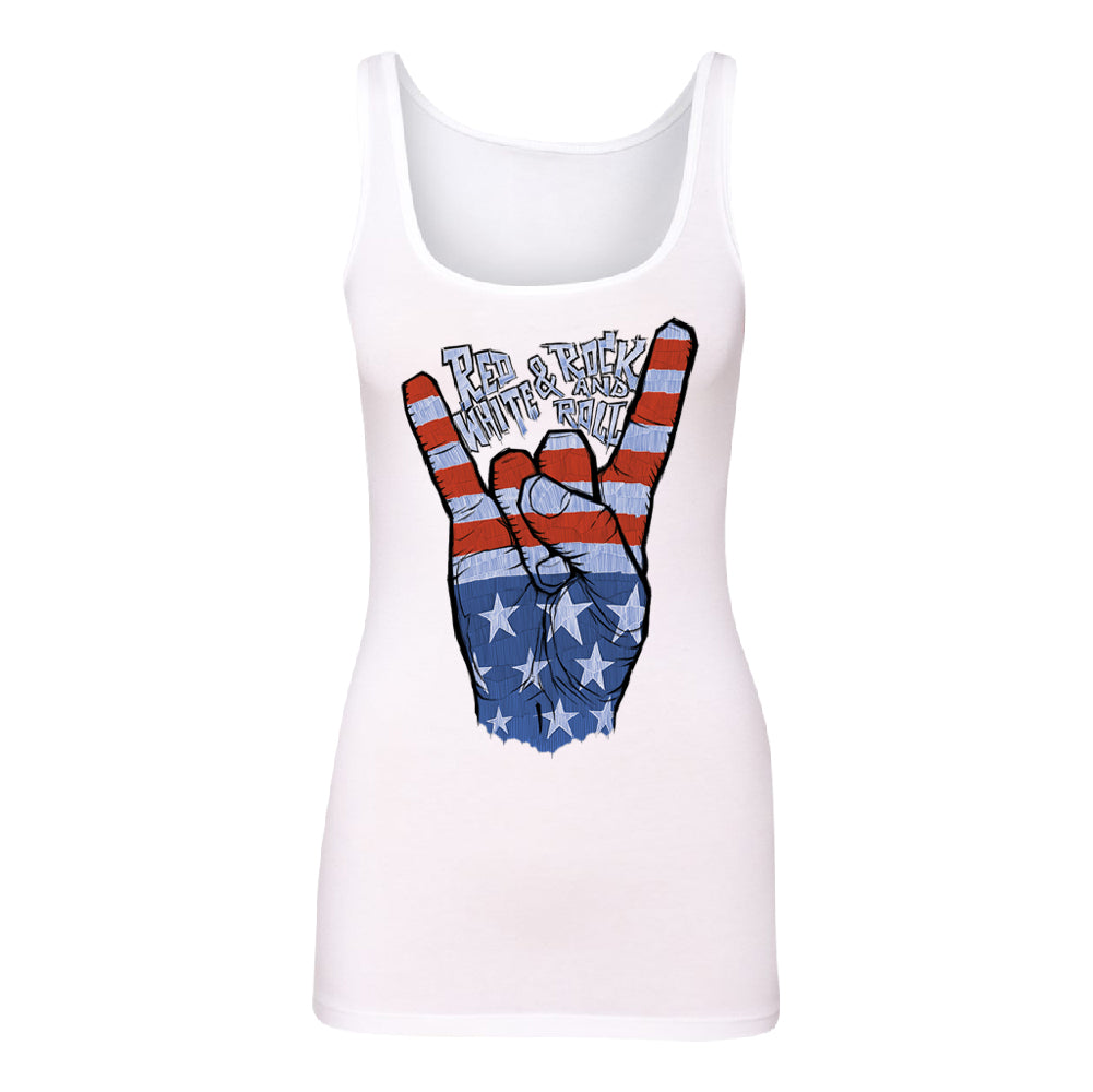 RWB Peace, USA Flag Rock and Roll Women's Tank Top 4th of July USA Shirt 