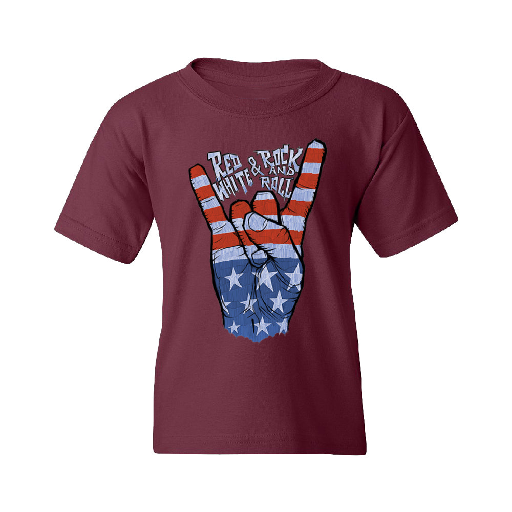 RWB Peace, USA Flag Rock and Roll Youth T-Shirt 