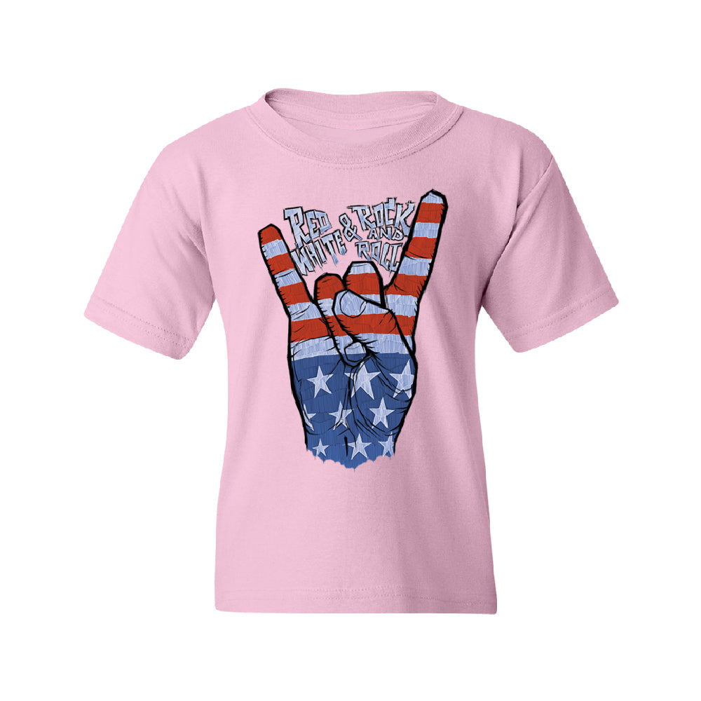 RWB Peace, USA Flag Rock and Roll Youth T-Shirt 