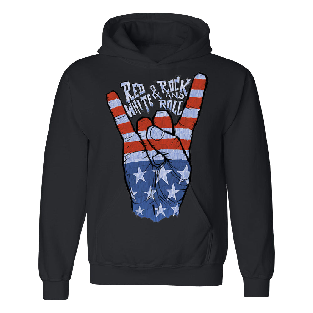 RWB Peace, USA Flag Rock and Roll Unisex Hoodie 4th of July USA Sweater 
