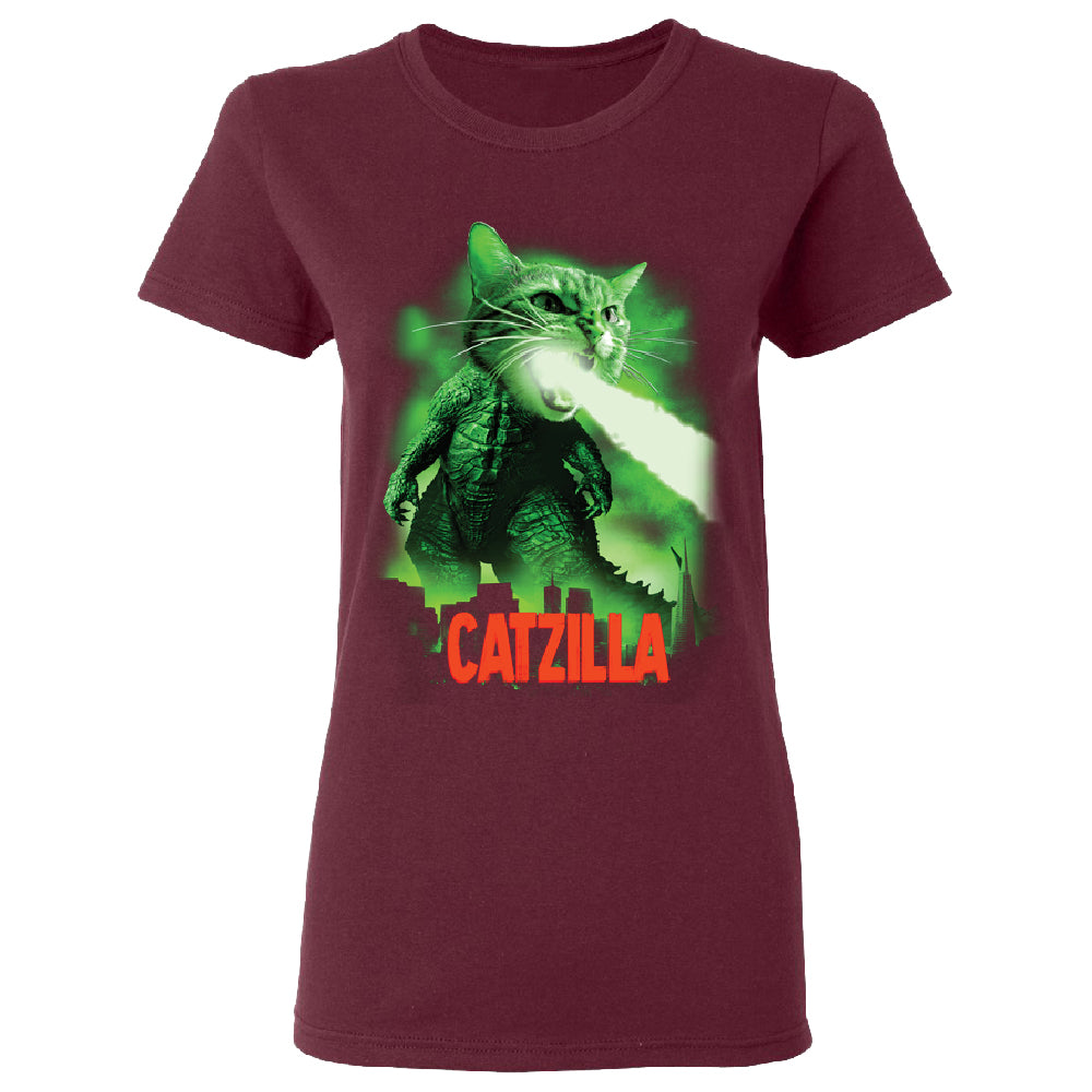 Catzilla Kitten Pet Atomic Breath Women's T-Shirt 