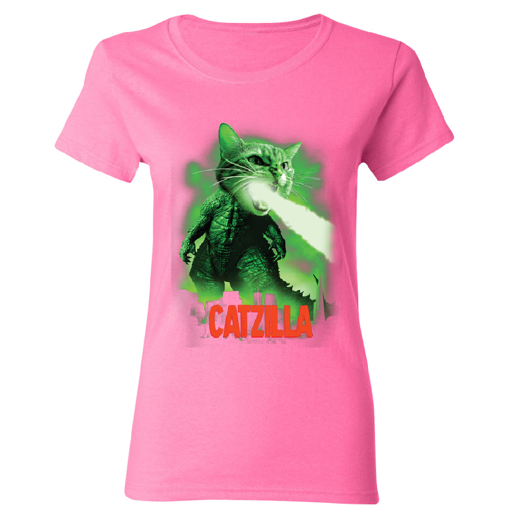 Catzilla Kitten Pet Atomic Breath Women's T-Shirt 