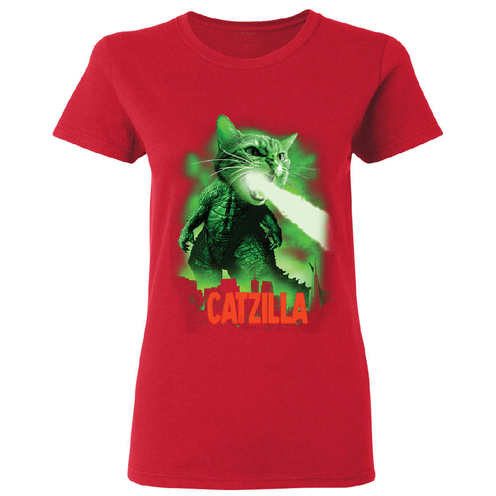 Catzilla Kitten Pet Atomic Breath Women's T-Shirt 