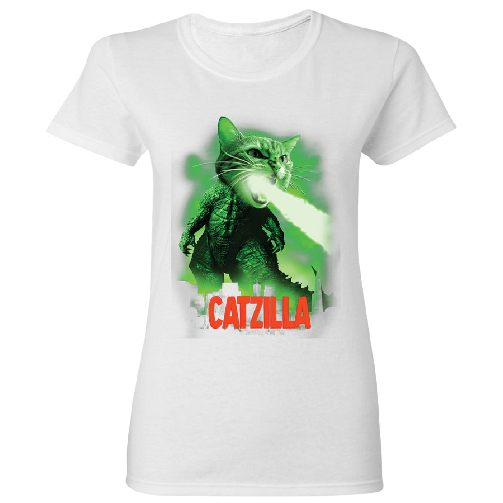 Catzilla Kitten Pet Atomic Breath Women's T-Shirt 