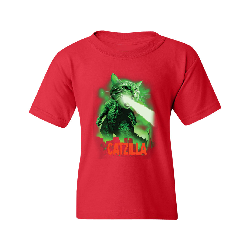 Catzilla Kitten Pet Atomic Breath Youth T-Shirt 