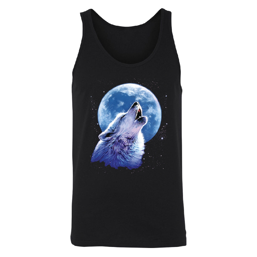 Call of the Wild Howling the Full Moon Men's Tank Top Alpha Wolf Shirt 