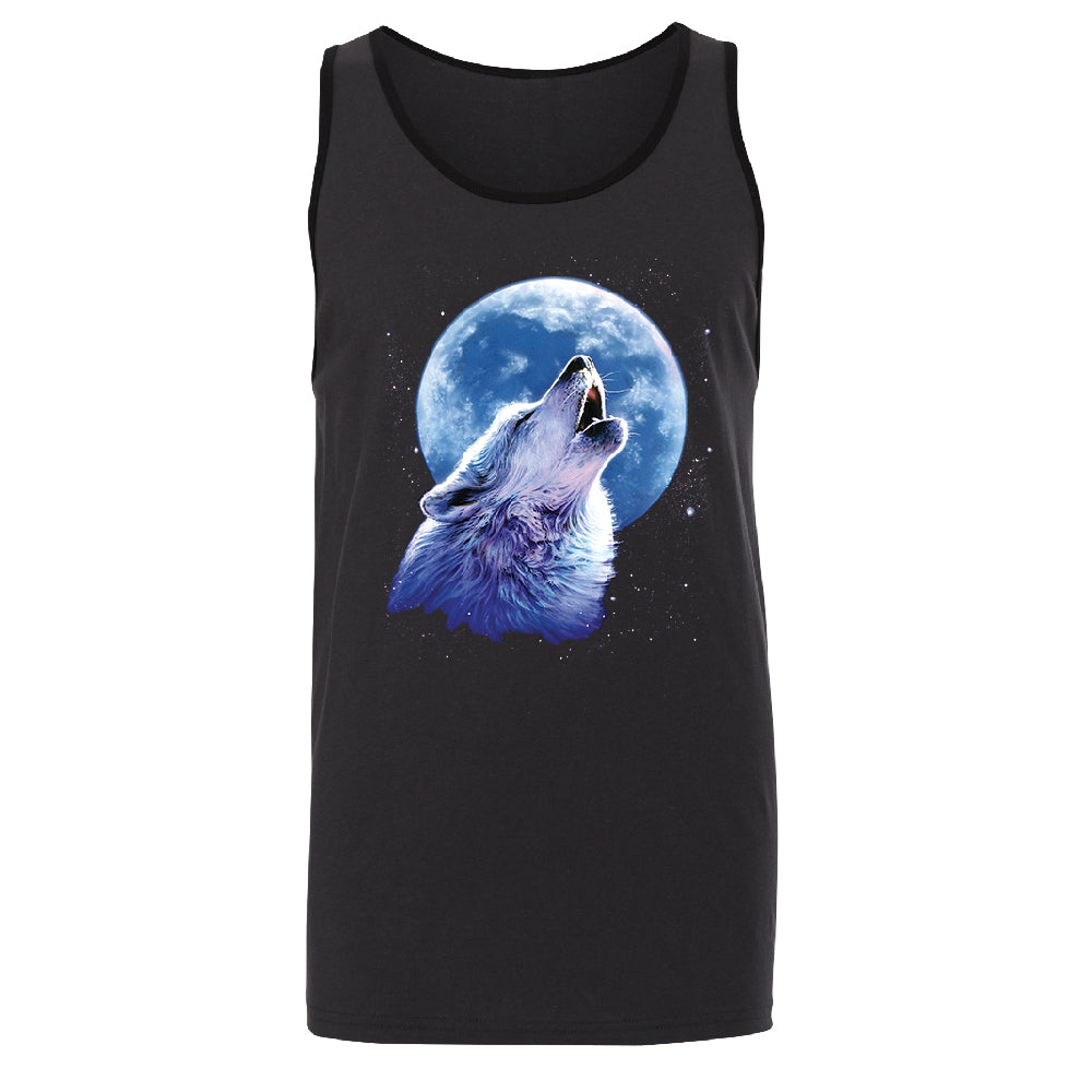 Call of the Wild Howling the Full Moon Men's Tank Top Alpha Wolf Shirt 
