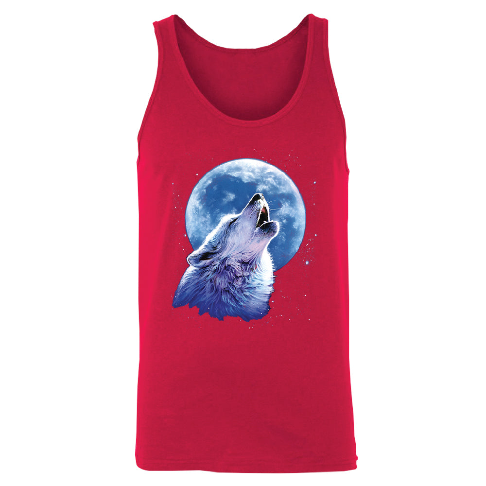 Call of the Wild Howling the Full Moon Men's Tank Top Alpha Wolf Shirt 