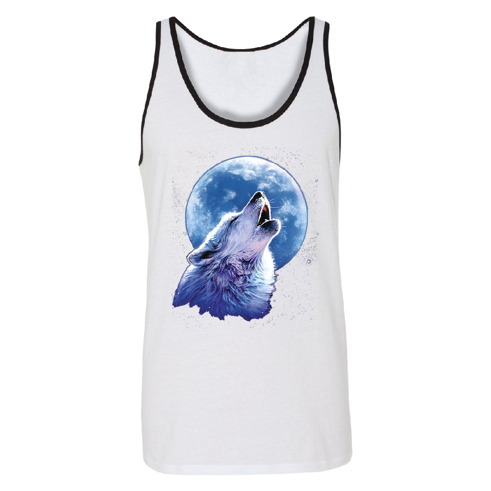 Call of the Wild Howling the Full Moon Men's Tank Top Alpha Wolf Shirt 