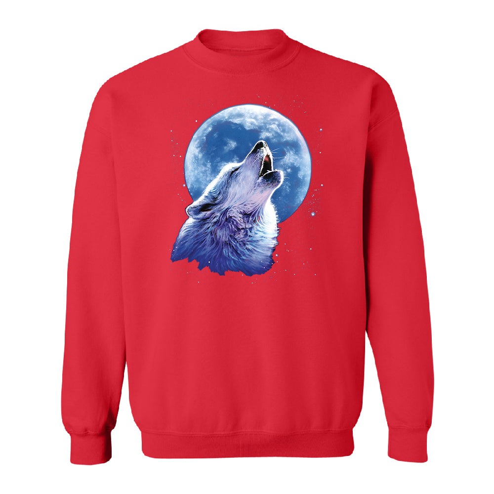 Call of the Wild Howling the Full Moon Unisex Crewneck Alpha Wolf Sweater 