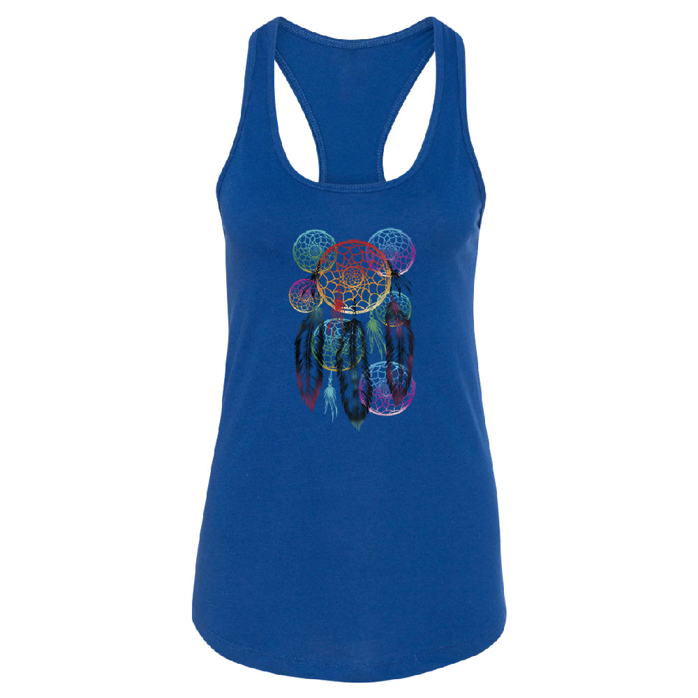 Colorful Rainbow Dreamcatchers Women's Racerback Souvenir Shirt 