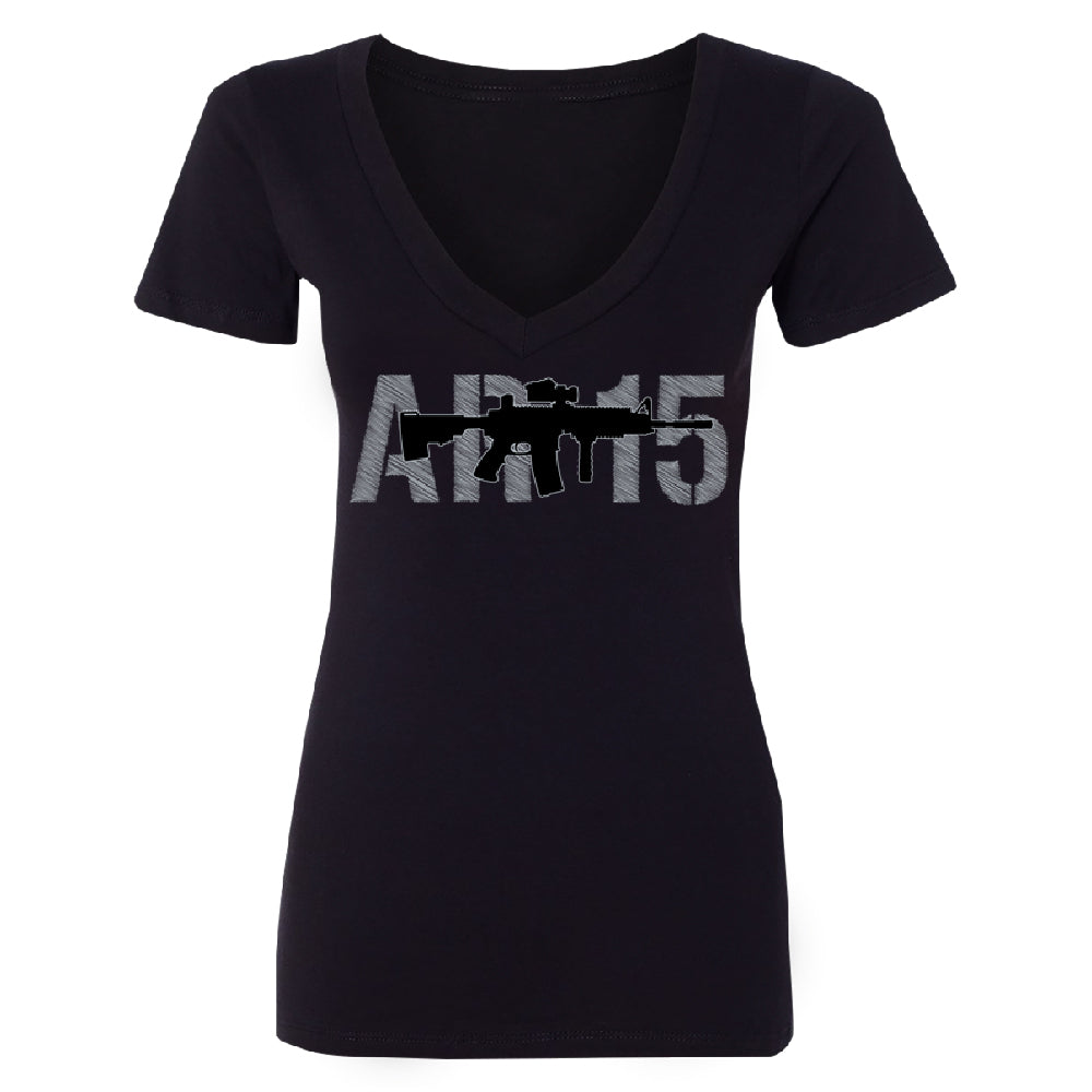 2nd Amendment AR-15 Women's Deep V-neck Souvenir Tee 