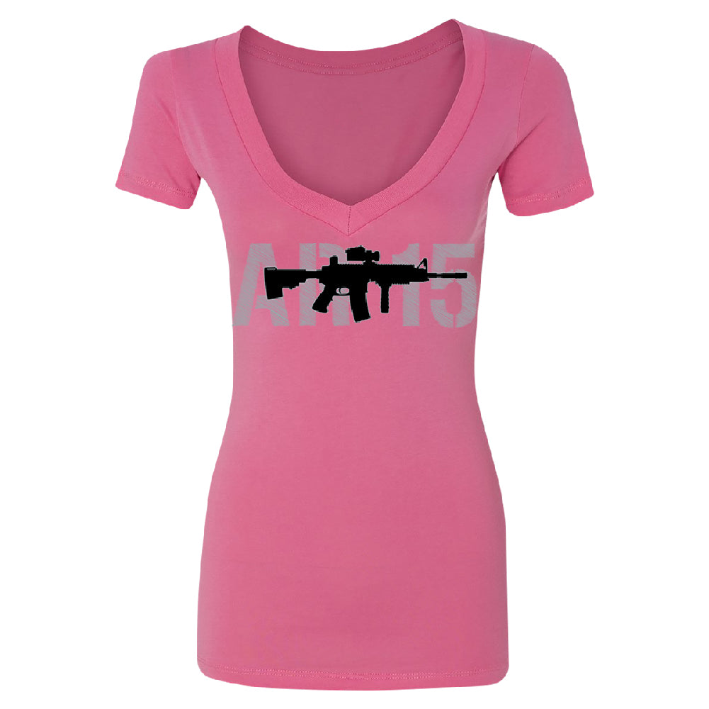 2nd Amendment AR-15 Women's Deep V-neck Souvenir Tee 