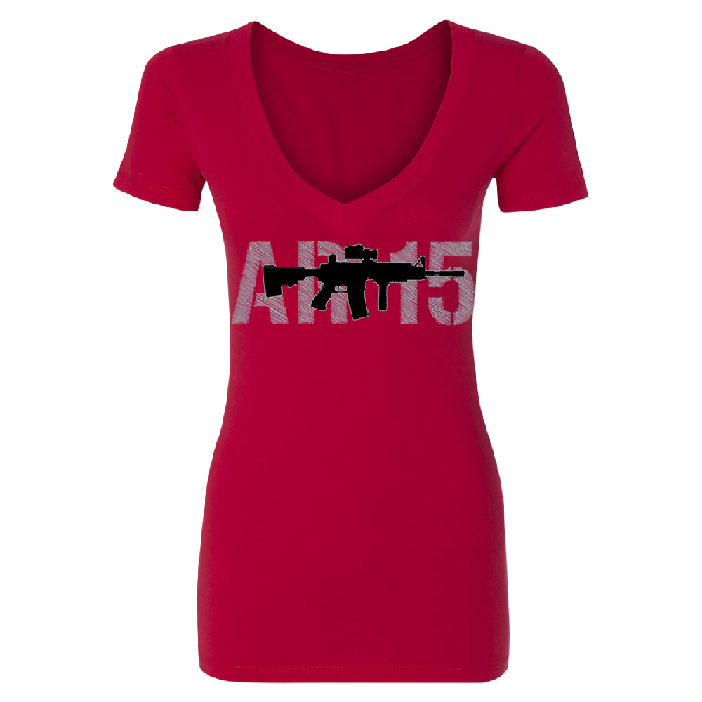 2nd Amendment AR-15 Women's Deep V-neck Souvenir Tee 