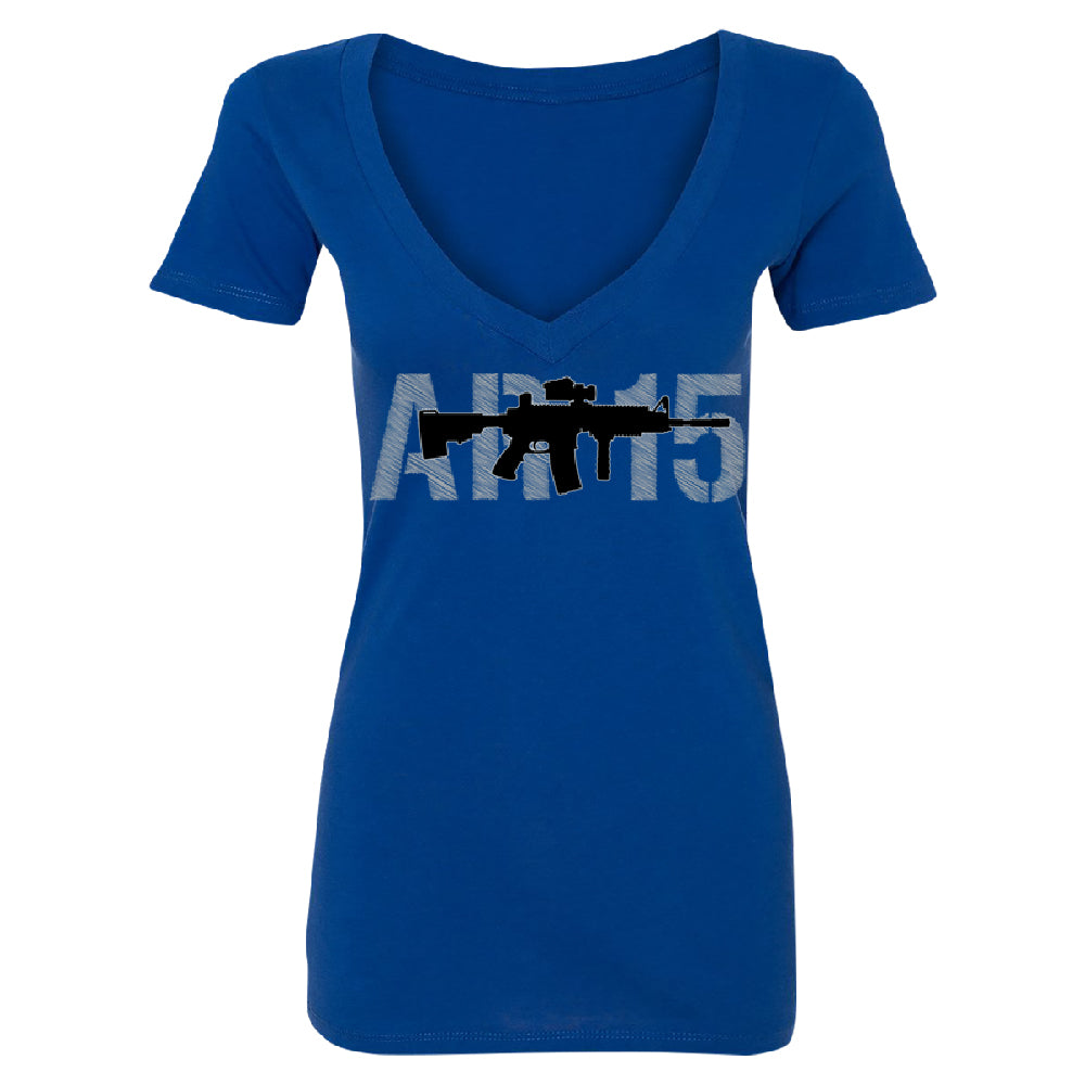 2nd Amendment AR-15 Women's Deep V-neck Souvenir Tee 