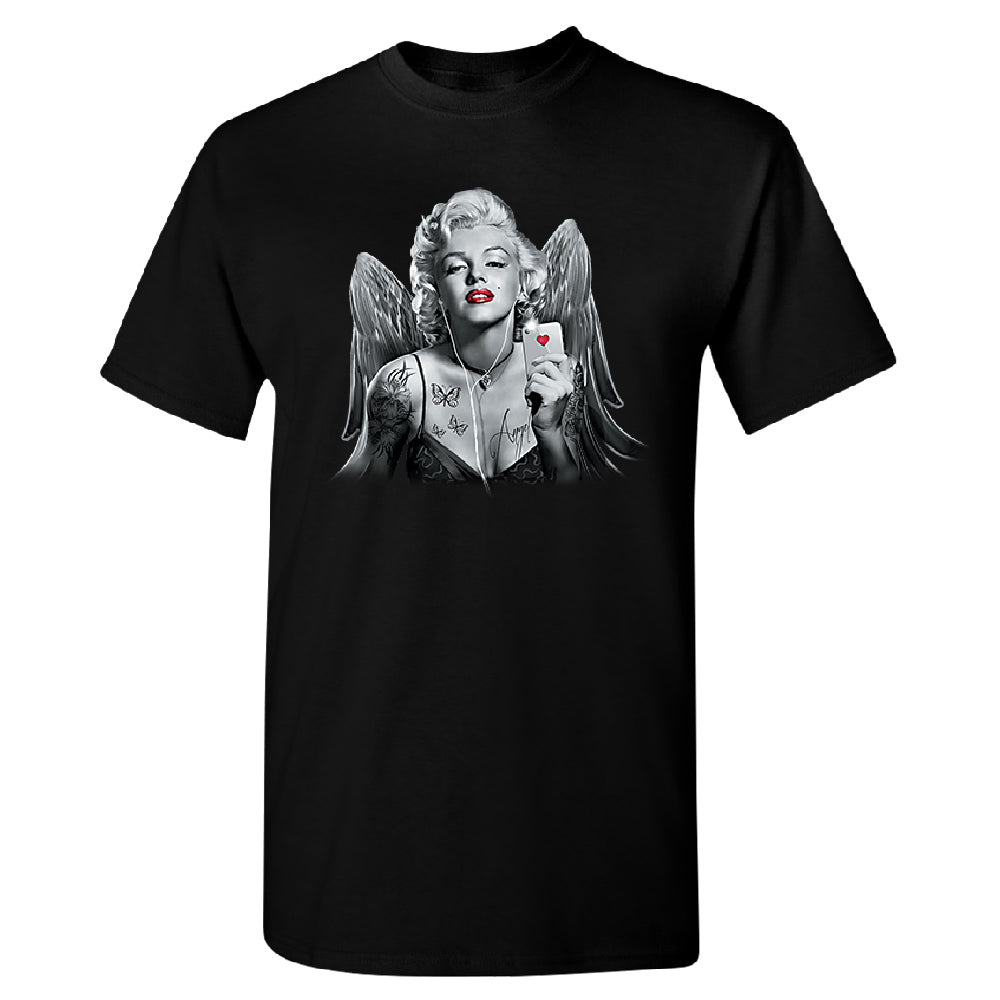 Marilyn Monroe Angel Wings Phone Selfie Men's T-Shirt 