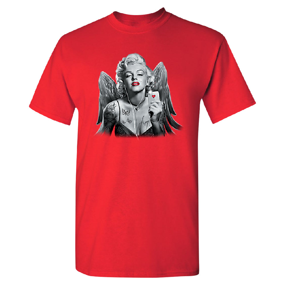Marilyn Monroe Angel Wings Phone Selfie Men's T-Shirt 
