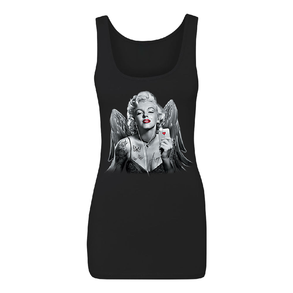 Marilyn Monroe Angel Wings Phone Selfie Women's Tank Top Souvenir Shirt 