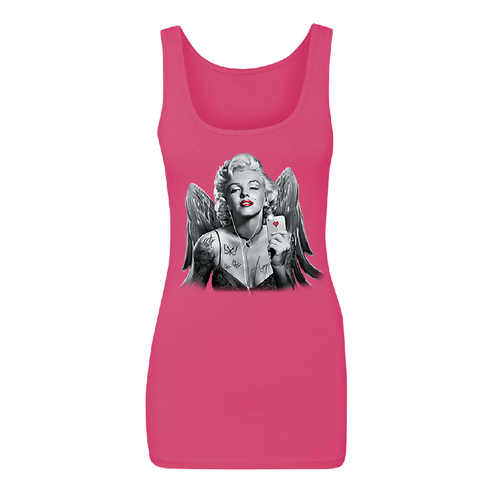 Marilyn Monroe Angel Wings Phone Selfie Women's Tank Top Souvenir Shirt 