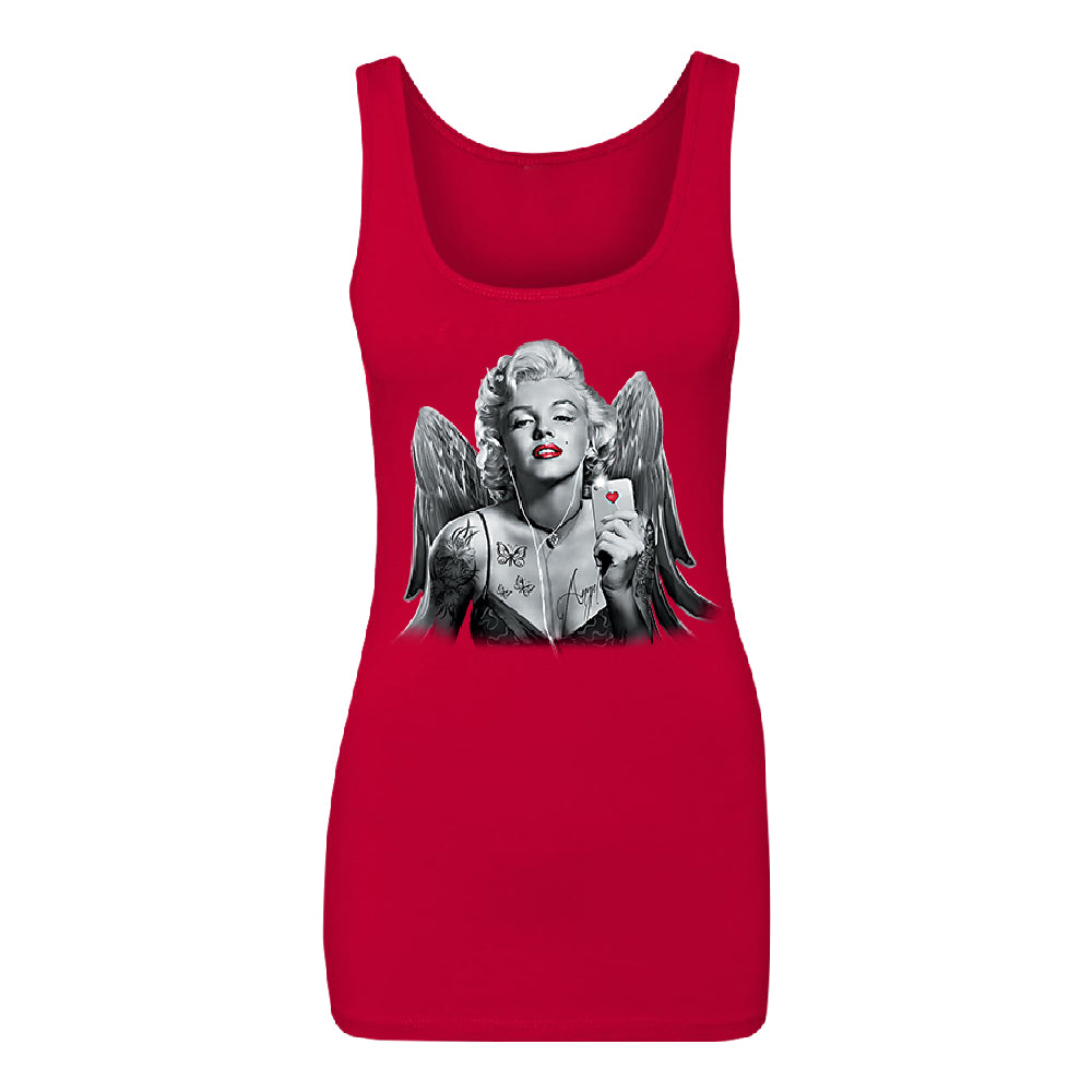 Marilyn Monroe Angel Wings Phone Selfie Women's Tank Top Souvenir Shirt 