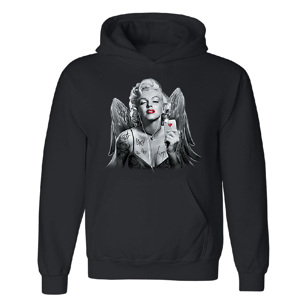 Marilyn Monroe Angel Wings Phone Selfie Unisex Hoodie Souvenir Sweater 