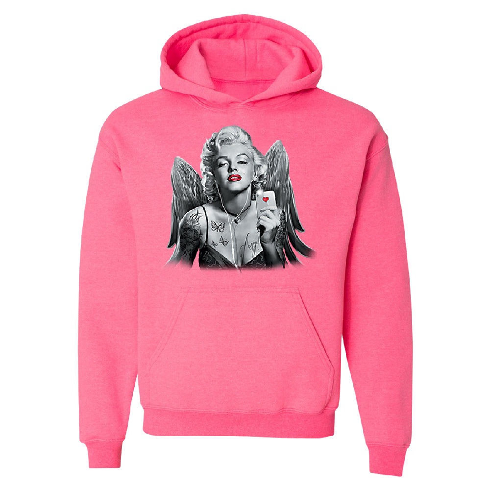 Marilyn Monroe Angel Wings Phone Selfie Unisex Hoodie Souvenir Sweater 