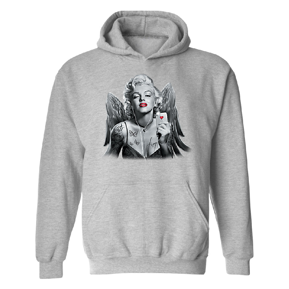 Marilyn Monroe Angel Wings Phone Selfie Unisex Hoodie Souvenir Sweater 