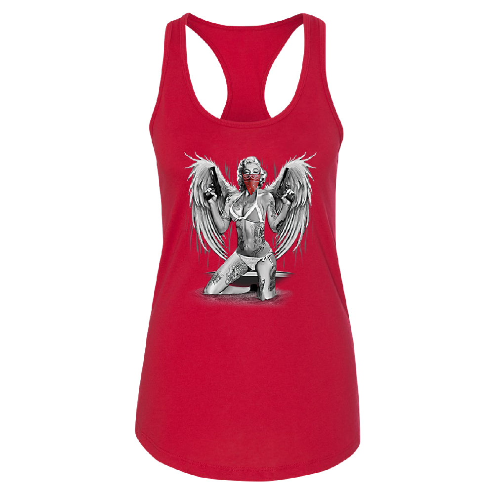 Marilyn Monroe Bikini Red Bandana Women's Racerback Souvenir Shirt 