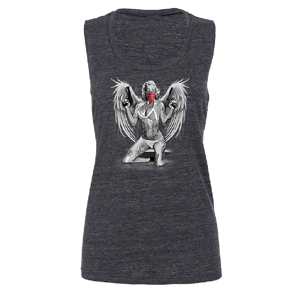 Marilyn Monroe Bikini Red Bandana Women's Muscle Tank Souvenir Tee 