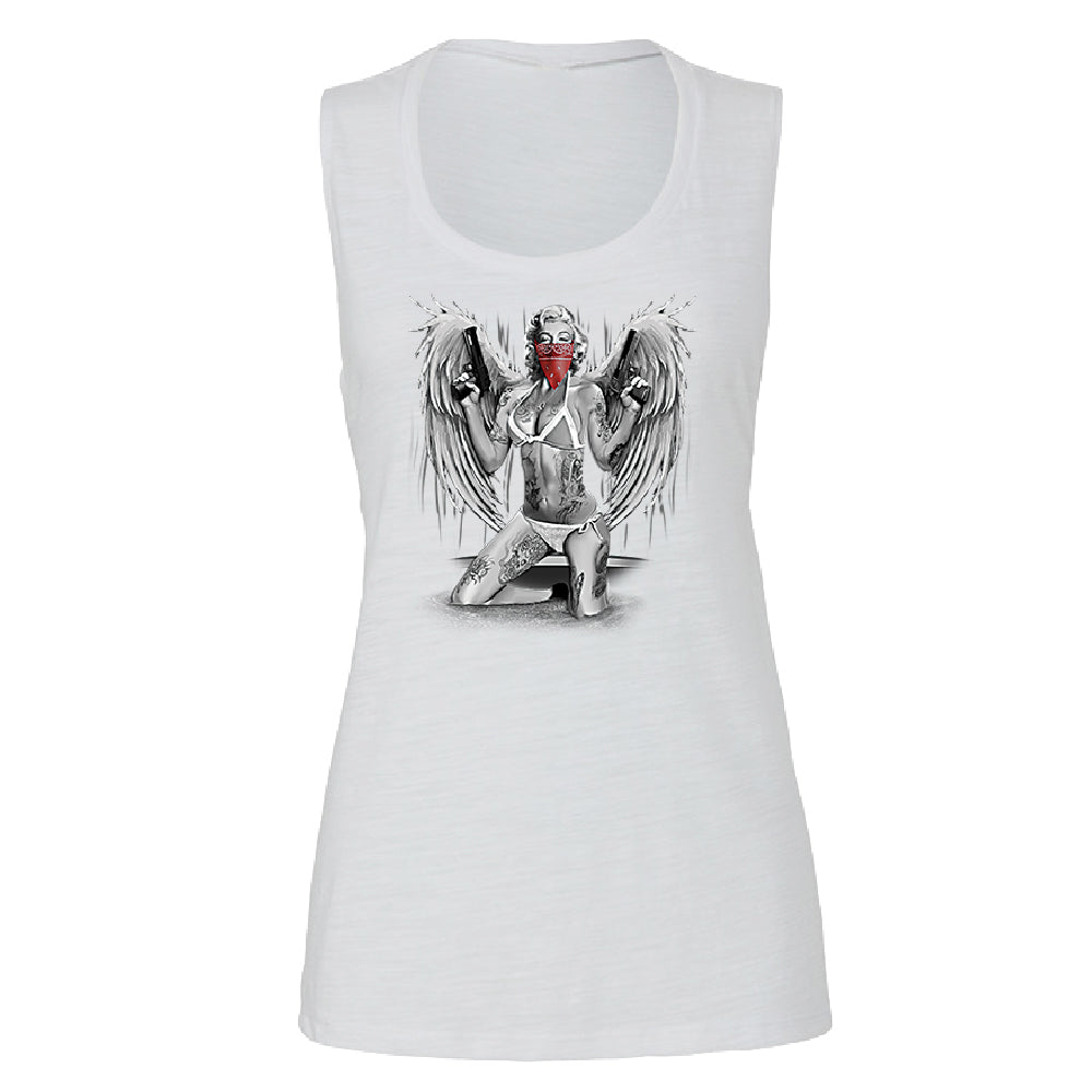 Marilyn Monroe Bikini Red Bandana Women's Muscle Tank Souvenir Tee 