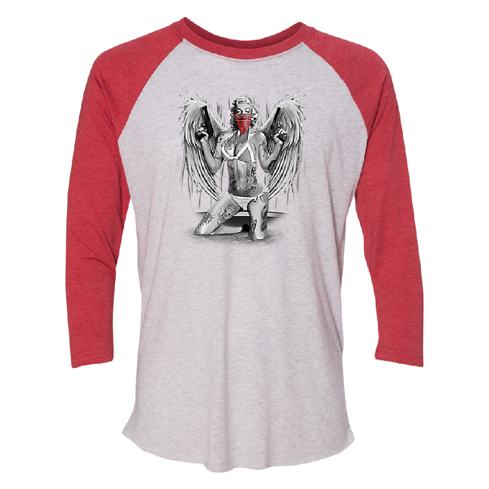 Marilyn Monroe Bikini Red Bandana 3/4 Raglan Tee 