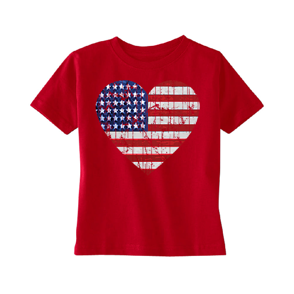 American Flag Heart Love TODDLER T-Shirt 