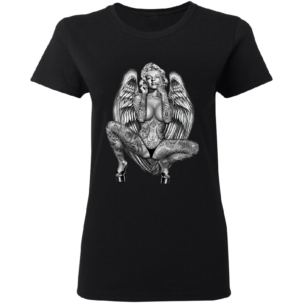 Marilyn Monroe Pole Dancer Tattoo Women's T-Shirt 