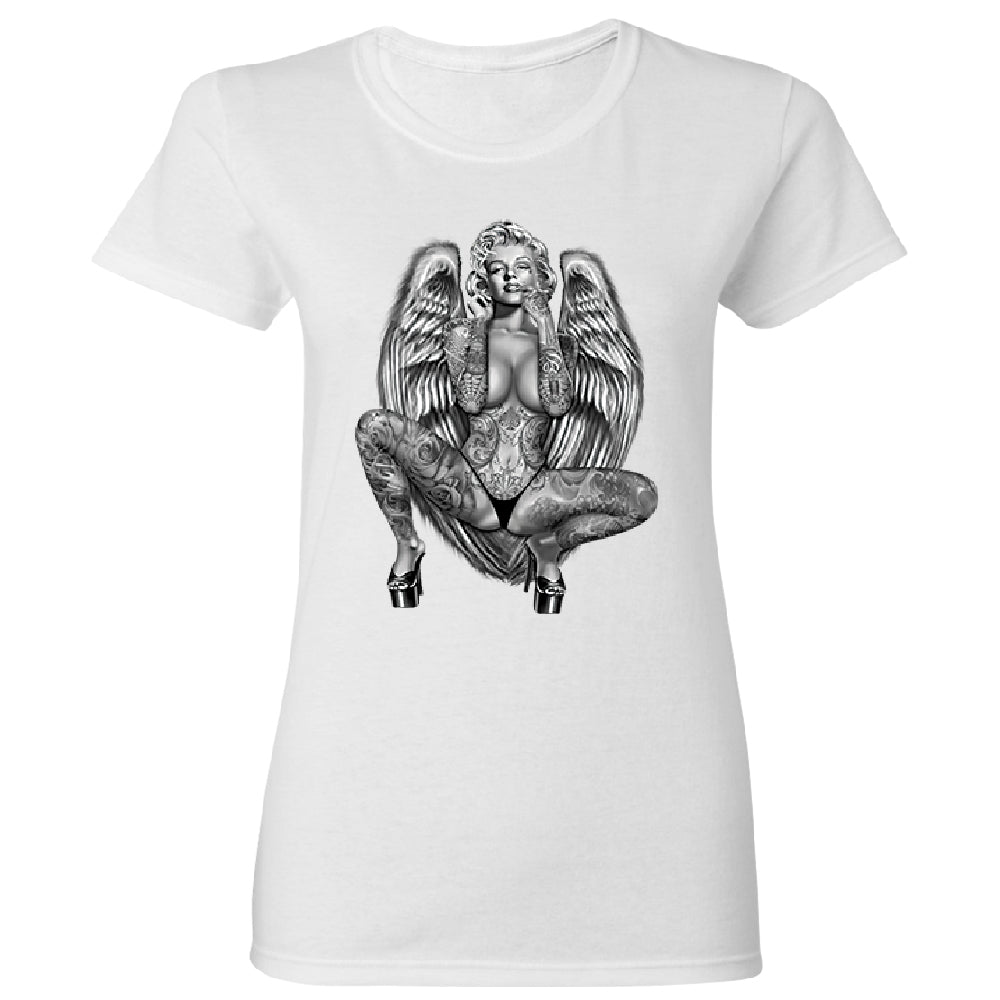 Marilyn Monroe Pole Dancer Tattoo Women's T-Shirt 