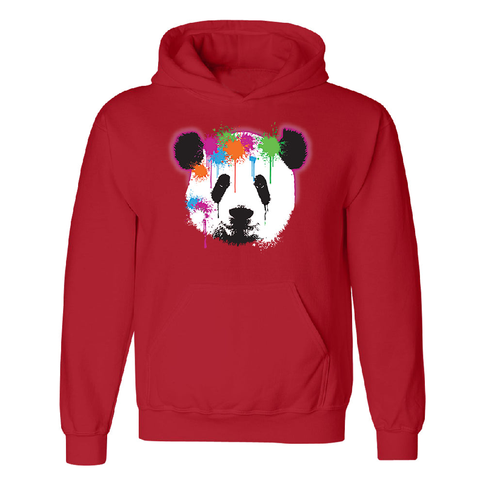 Funny Neon Panda Head Colored Unisex Hoodie Souvenir Sweater 