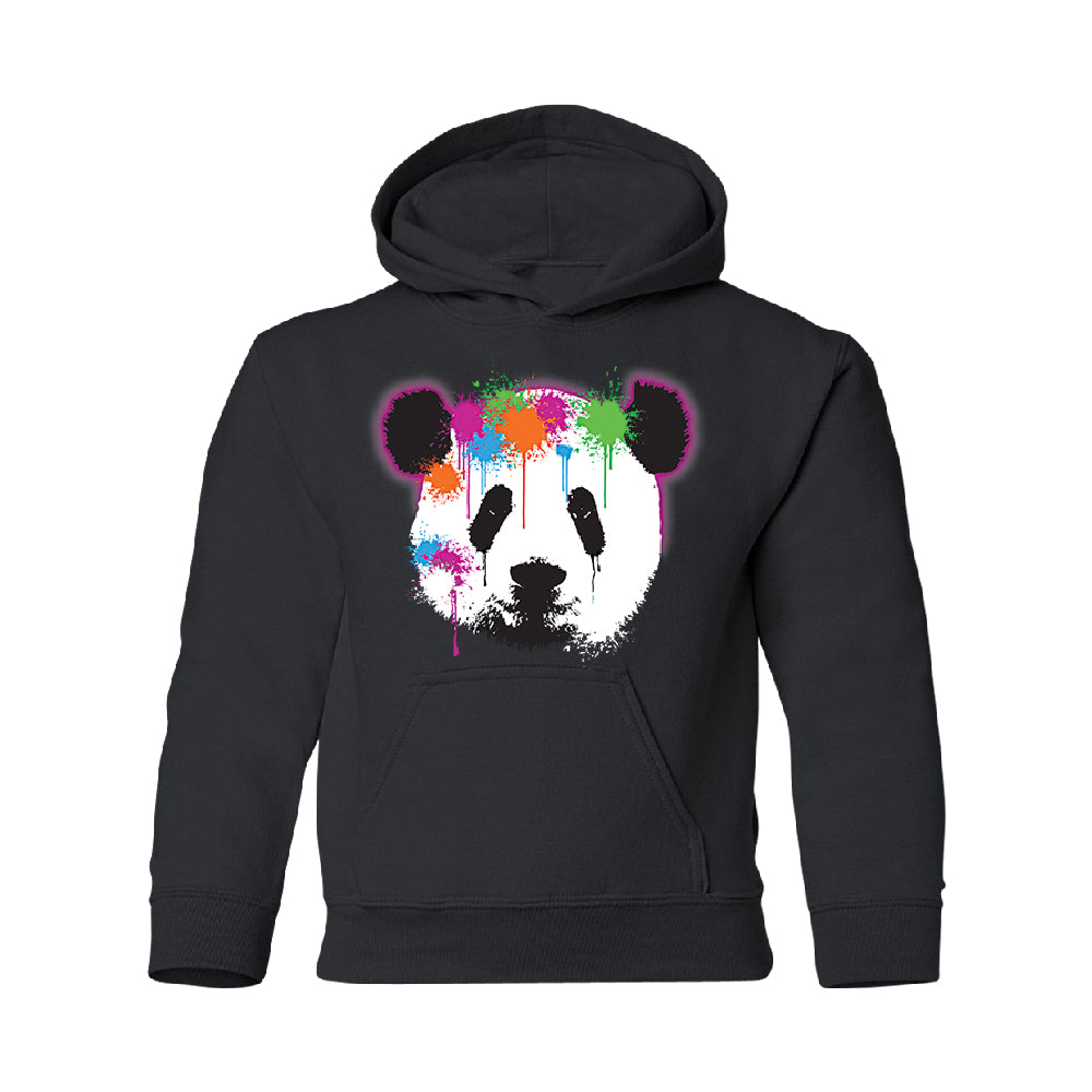 Funny Neon Panda Head Colored YOUTH Hoodie Souvenir SweatShirt 