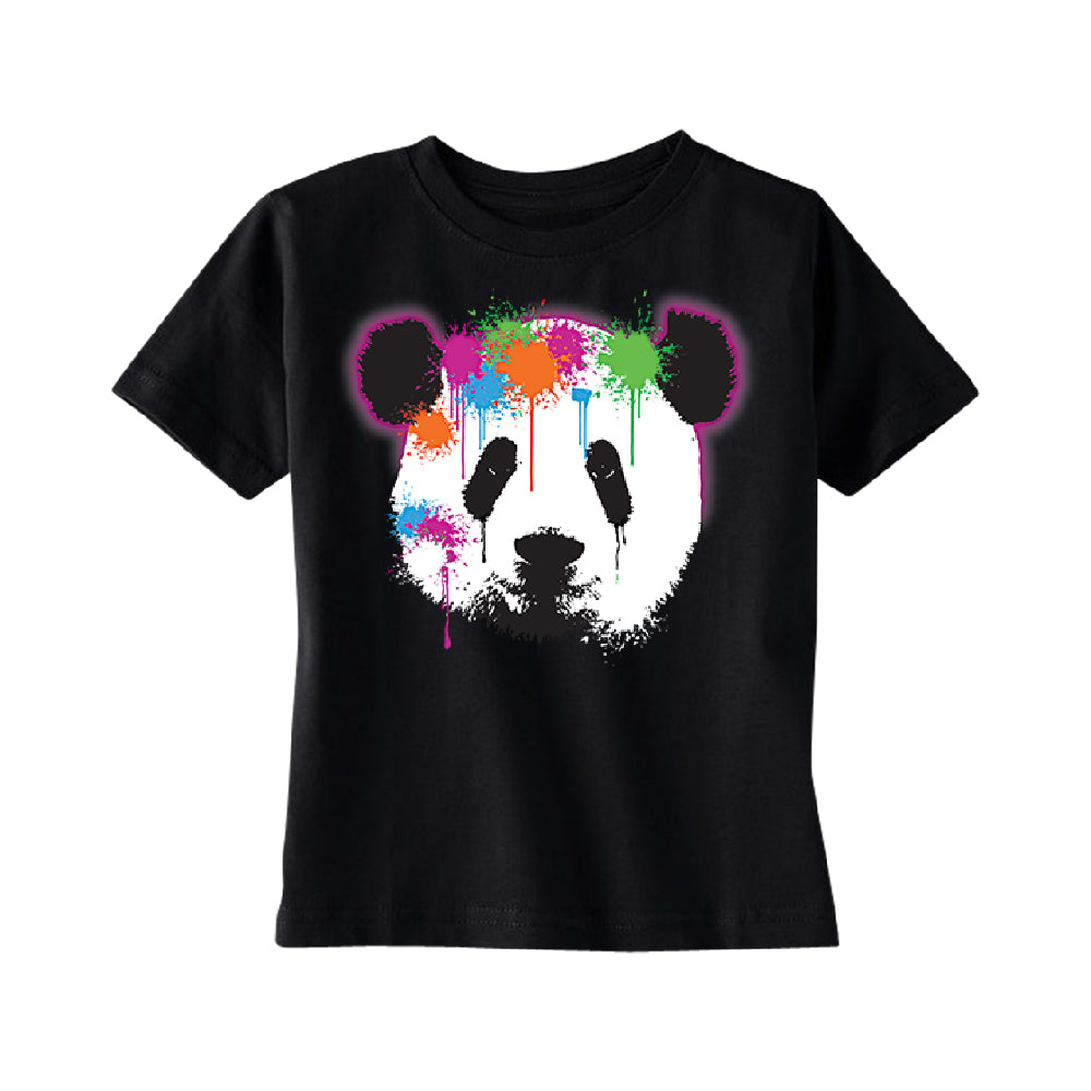 Funny Neon Panda Head Colored TODDLER T-Shirt 