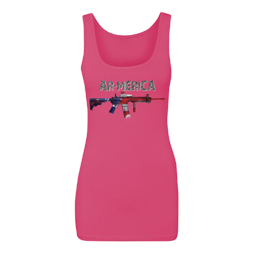 AR-MERICA 2nd Amendment Keep & Bear Arms Women's Tank Top Souvenir Shirt 