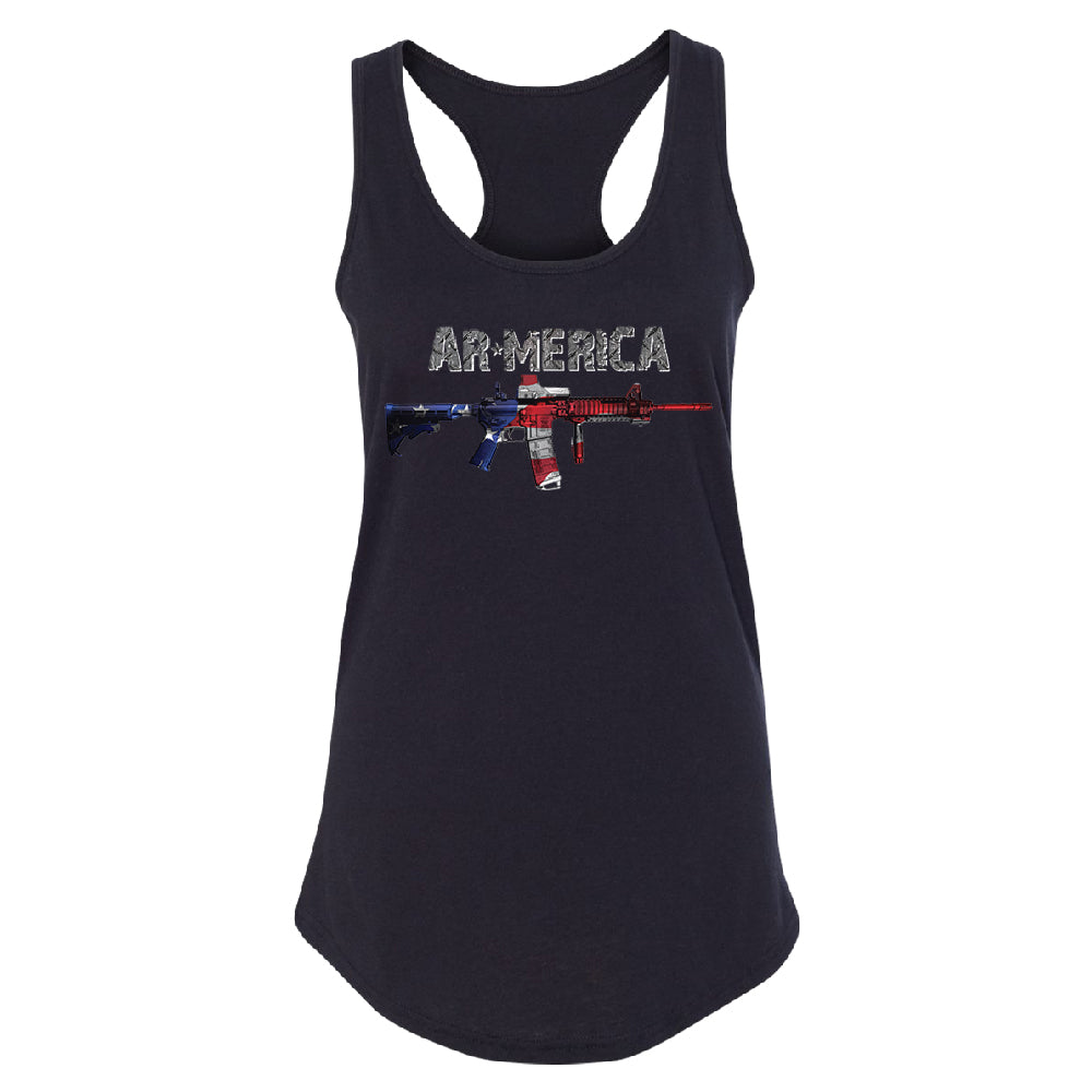 AR-MERICA 2nd Amendment Keep & Bear Arms Women's Racerback Souvenir Shirt 