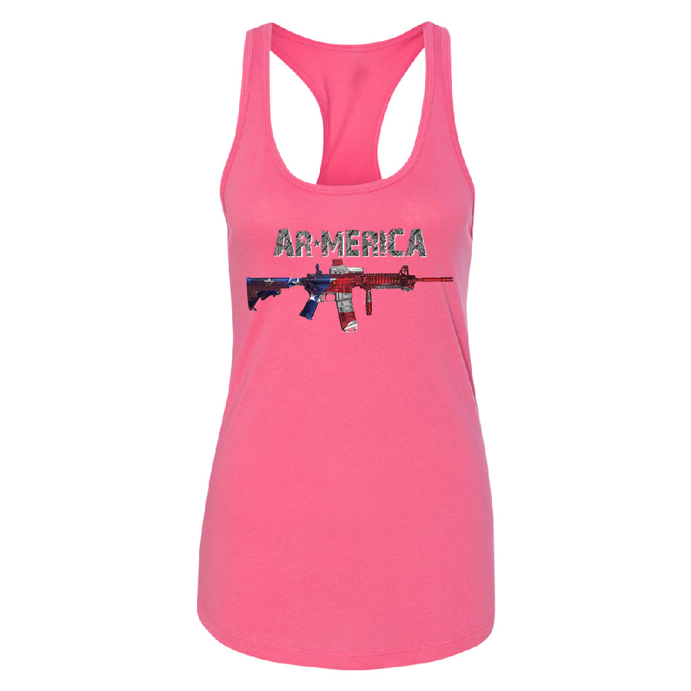 AR-MERICA 2nd Amendment Keep & Bear Arms Women's Racerback Souvenir Shirt 