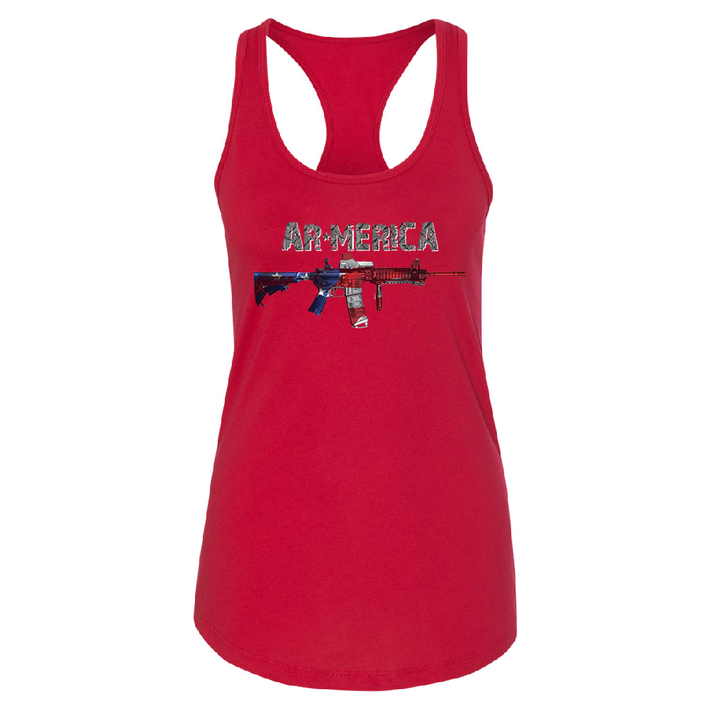AR-MERICA 2nd Amendment Keep & Bear Arms Women's Racerback Souvenir Shirt 