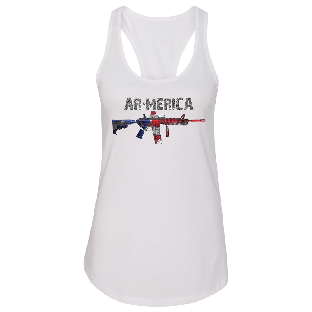 AR-MERICA 2nd Amendment Keep & Bear Arms Women's Racerback Souvenir Shirt 