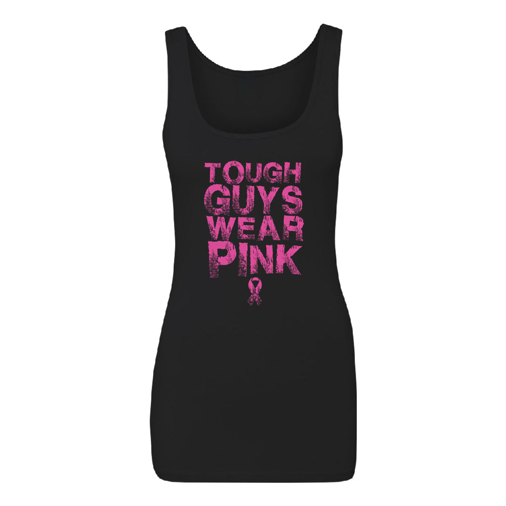 Tough Guys Wear Pink Women's Tank Top Breast Cancer Awareness Shirt 