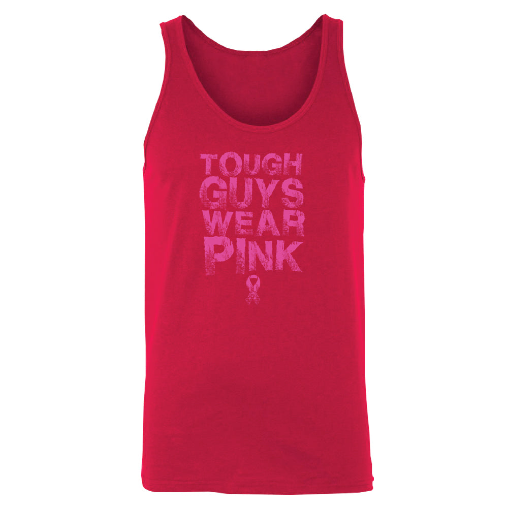 Tough Guys Wear Pink Men's Tank Top Breast Cancer Awareness Shirt 