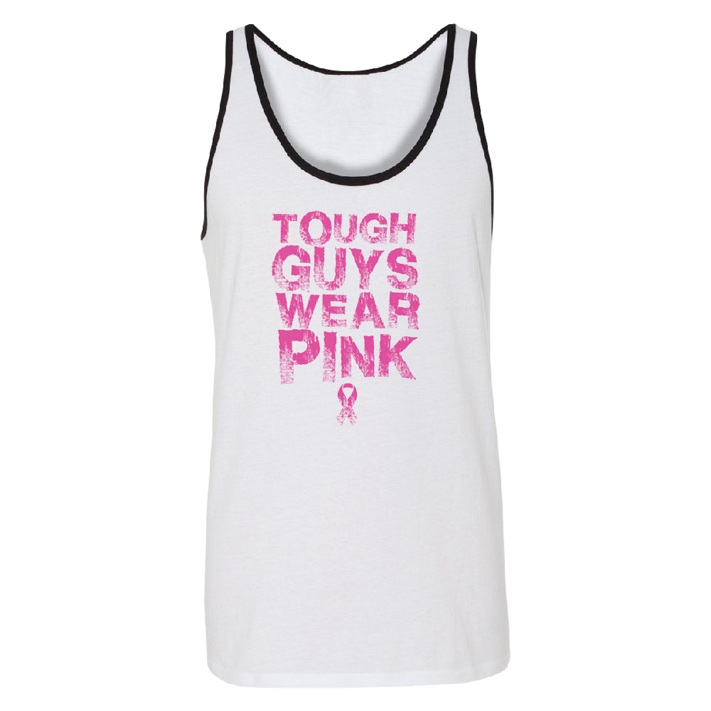 Tough Guys Wear Pink Men's Tank Top Breast Cancer Awareness Shirt 