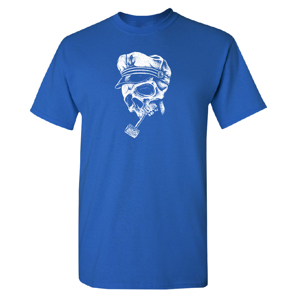 Skull Captain Hat & Pipe Men's T-Shirt 