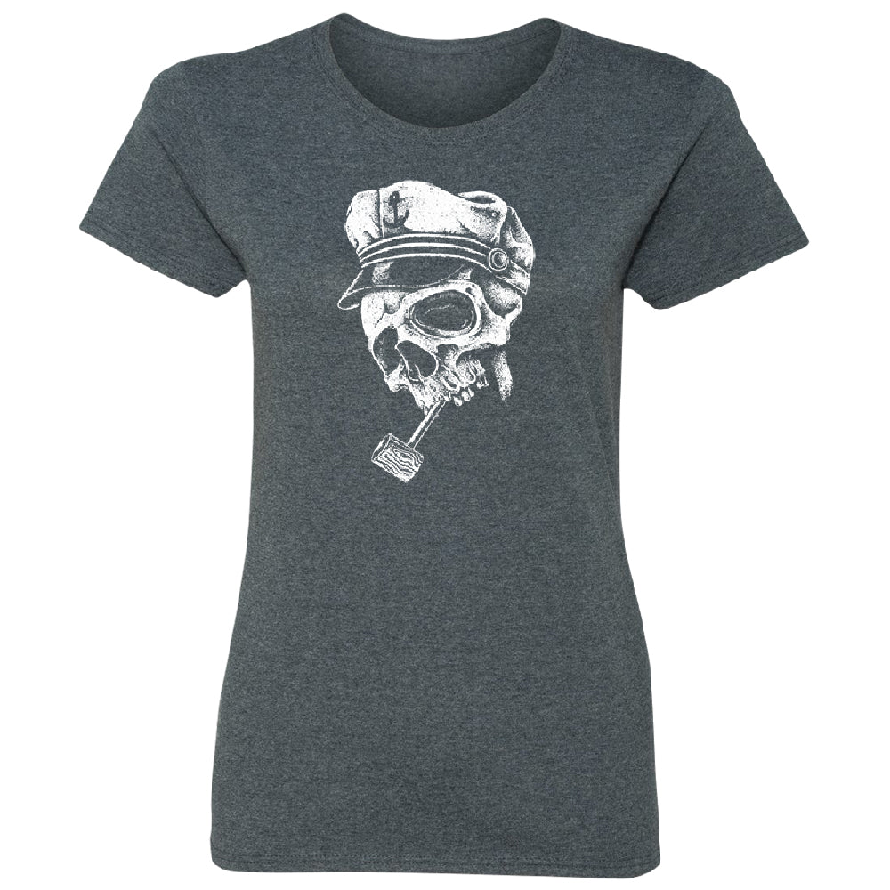 Skull Captain Hat & Pipe Women's T-Shirt 